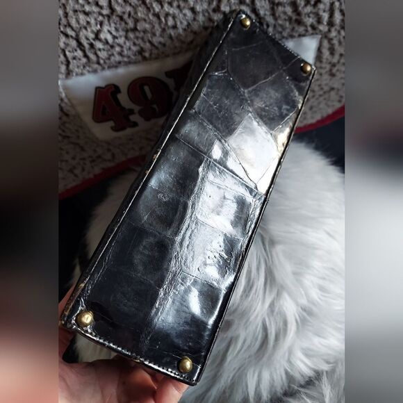 Vintage Reptile Purse Distressed - Picture 9 of 13